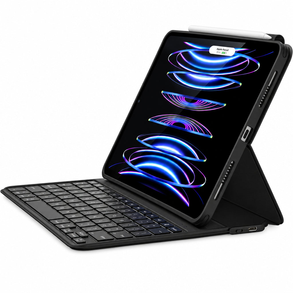 ESR Ascend iPad Keyboard Case for iPad Air 11 Inch (M3 2025/M2 2024), Pro 11/Air 5/4, Magnetic Detachable Case, Adjustable Portrait/Landscape Mode, Light and Portable, Springy Keys, Black
